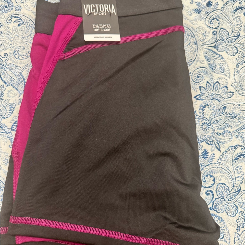 Victoria's Secret Black and Pink Athletic Shorts
